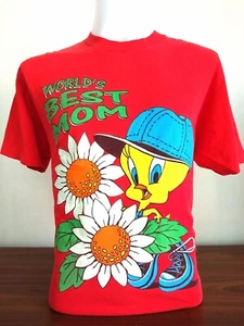 Vintage 1997 Tweety Bird World's Best Mom Looney Tunes T-Shirt large size - Picture 1 of 7
