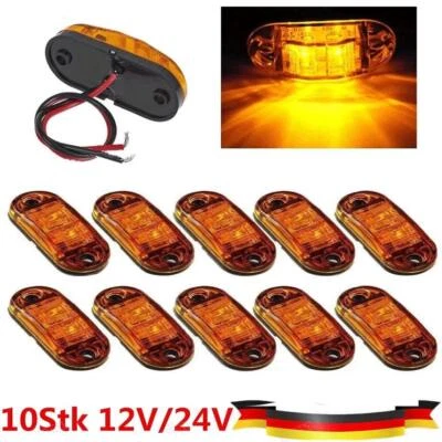 10x LED Seitenmarkierungsleuchte Begrenzungsleuchten Gelb 12V/24V Anhänger LKW - Bild 1 von 4