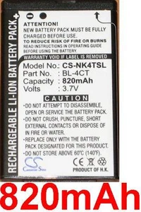 Batterie pour NOKIA 5310 6600 6600f 6700 7210 7212c 7310 7310c X3 BL-4CT 820mAh - Zdjęcie 1 z 1