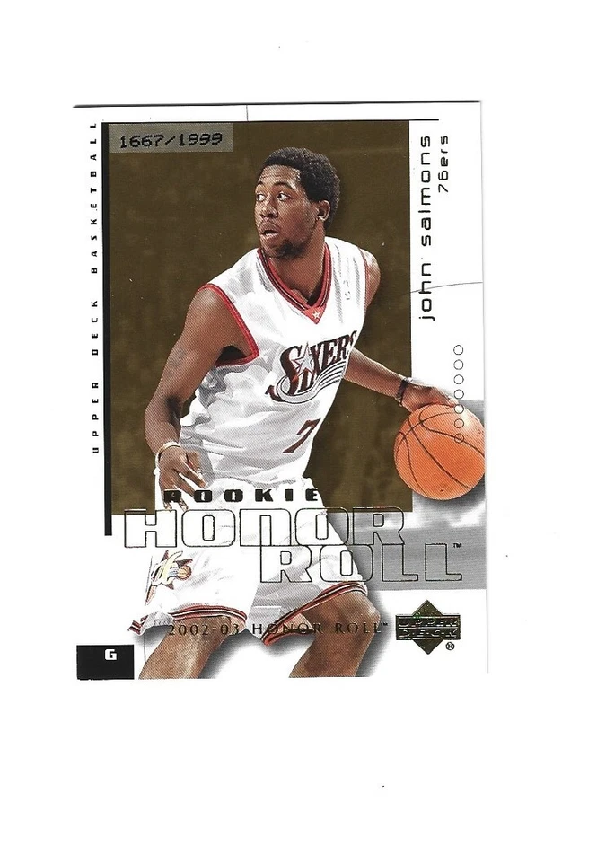 2002-03 Upper Deck Honor Roll #115 John Salmons RC  /1999 PHILADELPHIA 76ERS - Image 1 of 1