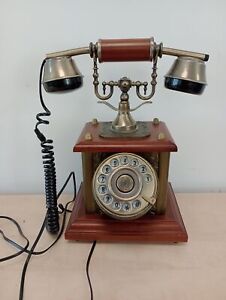 Steepletone Wooden Telephone SNW07 rotary phone-box spares or repair