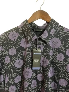 TRAVIS MATHEW Not Happening Polo Floral Print Shirt Mens XL Black Purple NWT New - Picture 1 of 11