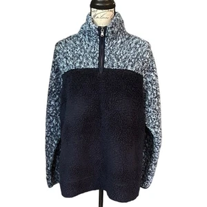 Sonoma EUC Blue Sherpa Long Sleeve Pullover Size X-Large - Picture 1 of 4