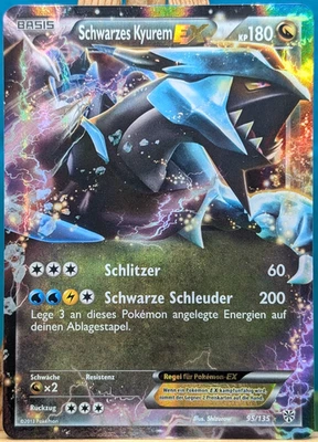 POKEMON - Plasma Sturm - Schwarzes Kyurem EX - 95/135 - deutsch - Bild 1 von 2