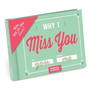 Knock Knock Why I Miss You Fill in the Love Book Fill-in-the-Blank Gift Journal - Picture 1 of 6
