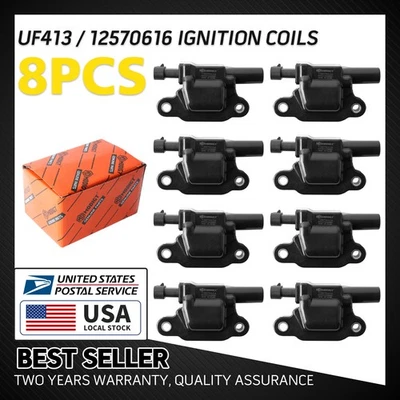 8Pcs Quality & Durable Ignition Coil 12570616 For 2007-2018 GMC Yukon UF413 - Image 1 of 4