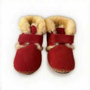LL Bean Wicked Good Slippers Toddler Size 7 Nautical Red Shearling New No Box - Picture 1 of 7