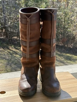 Bota de campo Dubarry Galway extrafit para mujer, azul marino/marrón 3931-32, talla UE 41 Foto 1 de 4