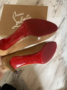 patent Ex+ Pumps beige Christian 39 US EU Louboutin leather 9 - Picture 1 of 6