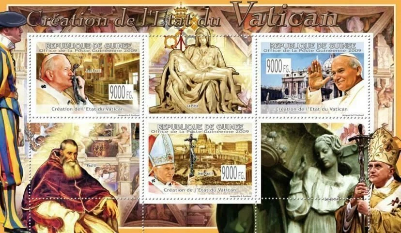 Vatican Stamp Creation Vatican State Pope J. Paul II Paul III Benedict XV MNH - Image 1 of 1