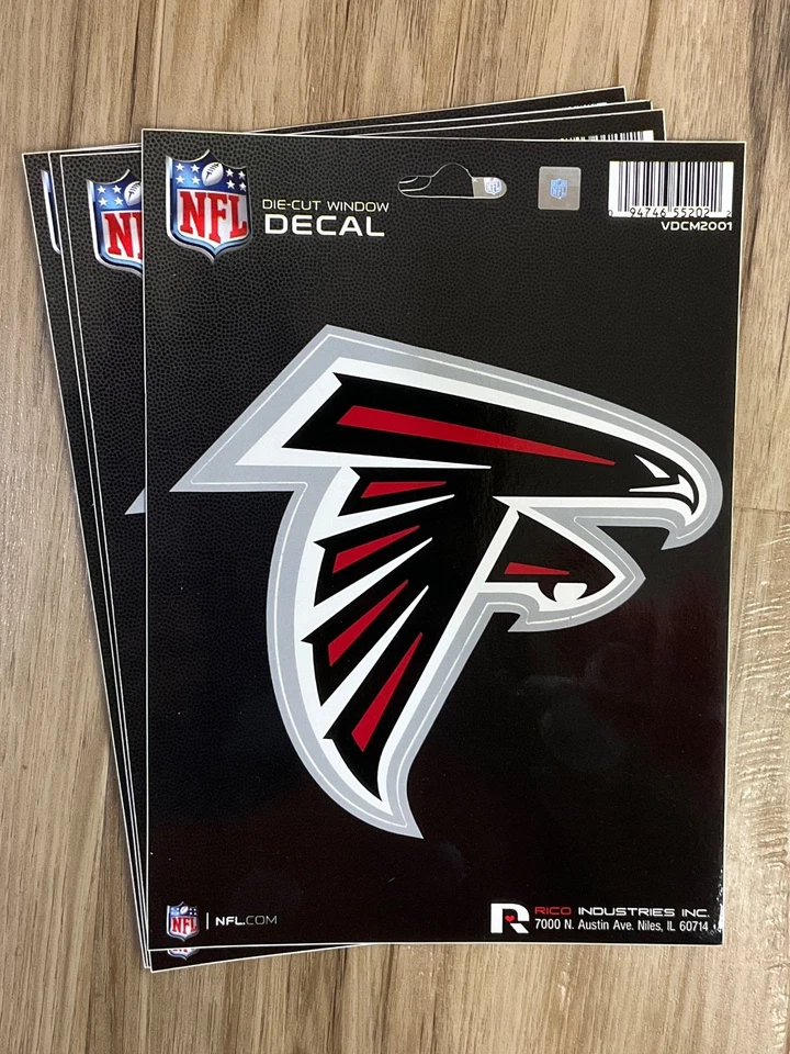 NFL Atlanta Falcons 5" x 7" vinilo troquelado calcomanía - ventana de coche/portátil/vaso Foto 1 de 1