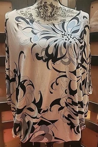 Signature Emilio Pucci Cowl Neck Top Blouse Multicolor Sz 10 US Rayon Pre-owned - Picture 1 of 9