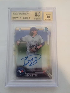2016 BOWMAN DRAFT #CDA-BOB BO BICHETTE CHROME AUTO 1ST PROSPECT RC BGS 9.5 - Picture 1 of 2