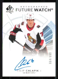 2017-18 SP Authentic #171 Filip Chlapik FW AU/949* RC /999 - Picture 1 of 2