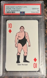 1988 WWF Superstars Andre the Giant 10 of Diamonds PSA 10 Wrestling Playing Card - Picture 1 of 1