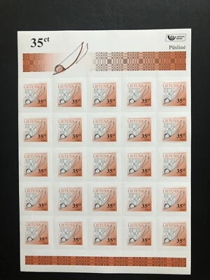 Lituania 2013 Mi 1089II MNH hoja completa Foto 1 de 2