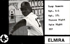 1987 Elmira Pioneers (Black) Cain #21 Tony Romero - NM Baseball Card