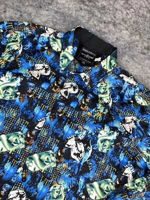 Barabas Long Sleeve Button Up Shirt Mens Size XXL Blue Lady Geometric Print - Image 1 of 4