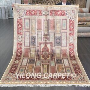 6x9ft Patchwork Area Silk Rugs Hand Knotted Carpets Antique Handmade 558A