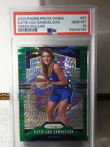 Katie Lou Samuelson 2020 WNBA Prizm Green Pulsar #'d 16/25 PSA 10 GEM MINT - Picture 1 of 2