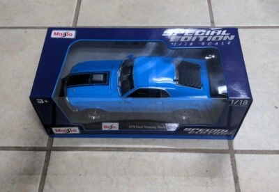 Maisto 1:18 Edición Especial 1970 Grabber Blue Cobra Jet 428 Ford Mustang Mach 1  Foto 1 de 4