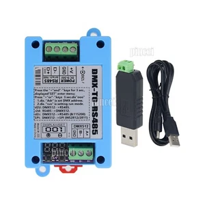 DMX to RS485 Controller and RS485 to DMX Controller with USB Adapter for Stage - Bild 1 von 7