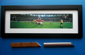 RUGBY UNION PHOTO REACH FOR THE SKY MOUNTED AND FRAMED - Picture 1 of 1