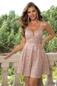 Sequin Spaghetti Strap Dress - Picture 1 of 10