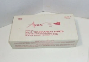 Vintage APEX TOURNAMENT WOOD DARTS BOX Lid ONLY no darts - Picture 1 of 5