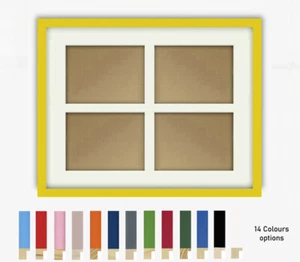 Gama de colores Splash x4 Multi 6x4" Apertura Collage Marco de fotos y montaje V9 - Imagen 1 de 15