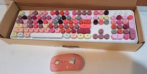 SADES V2020 Wireless Keyboard Colorful Wireless Keyboard w/ Mouse *TESTED* - Picture 1 of 9