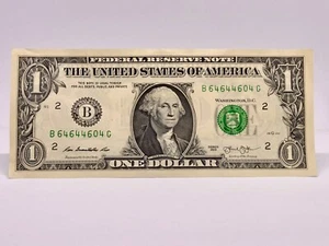 USA One Dollar Schein Federal Reserve Note zirkuliert B64644604G 2013 - Bild 1 von 5