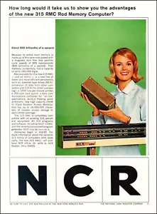 Computer vintage anni '60 AD NCR nuovo 315RMC computer di memoria a canna 020623 - Foto 1 di 1