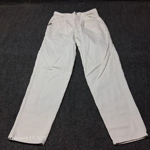 Vintage Gitano Corduroy Pants Women Size 13 / 14 White High Rise 26x30 - Picture 1 of 9