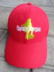 Captain Morgan Hat Cap Red Strap Back Adjustable Logo Rum Liquor Baseball Mens - Picture 1 of 17