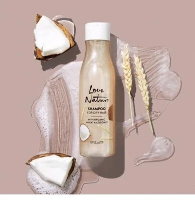 LOVE NATURE ( ORIFLAME ) ORIFLAME LOVE NATURE SHAMPOO ORGANIC WHEAT & COCONUT OIL dry & damaged hair
