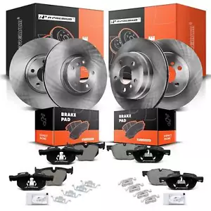 Front & Rear Brake Disc Rotors & Ceramic Brake Pads for BMW E70 E71 F15 X5 X6 - Foto 1 di 12