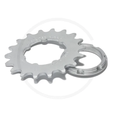 Miche Track Sprocket with Carrier | Steel Silver | 1/2 x 1/8" | 14T - 18T - Image 1 of 3