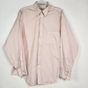 Camisa de vestir vintage de algodón rosa claro bajo manga larga para hombre 17 - Imagen 1 de 12