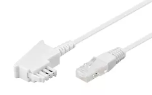 DSL VDSL Router IP Cable White 1m FritzBox EasyBox Speedport TAE RJ45 White 1m