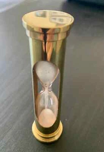 Timer sabbia ottone 4"" 30 secondi ottone clessidra timer sabbia navigazione marittima - Foto 1 di 4