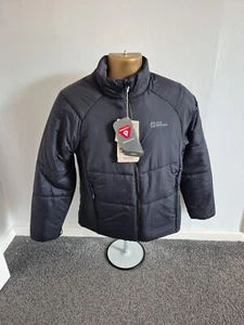 Jack Wolfskin Womens Bergland Insulated Jacket Black Size 14-16 New Rrp £125 - Picture 1 of 16