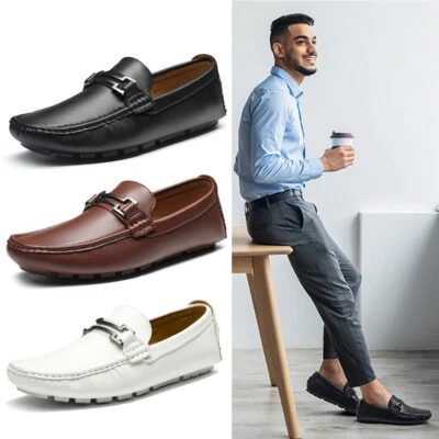 Hombres Penny Mocasines Mocasines Zapatos Ligeros Sin Cordones Informales Zapatos Talla 6.5-15 Foto 1 de 4