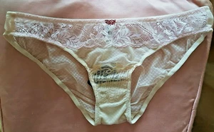 Bacirubati NEPPI CIPRIA Narrow Sided Beige/Pink Mesh/Lace Hipster Brief S - Picture 1 of 12