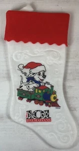 Vintage Walt Disney Christmas 14.5” Stocking 101 Dalmatians Felt Puppy In Train - Picture 1 of 3