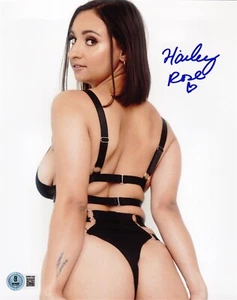 Hot Sexy Hailey Rose Signed 8x10 Photo Adult Star Authentic Autograph Beckett - Picture 1 of 2