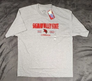 T-shirt uomo Saginaw Valley State Cardinals SVSU con logo ricamato tg. XL - Foto 1 di 7