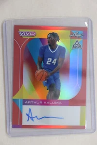 Arthur Kaluma - 2022-2023 Leaf Vivid Basketball Base Autograph Red #18/35 - Picture 1 of 2