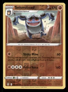 Seismitoad SWSH07: Evolving Skies #090/203 Rare Reverse Holo Pokemon LP - Picture 1 of 2