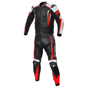 BÜSE Track Herren-Lederkombi 2tlg, schwarz-neonrot, Gr. 56, UVP 799,95€ - Bild 1 von 3